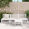 vidaXL - Tuinbank - zonder - armleuningen - 3 - st - 70x70x67 - cm - grenenhout - wit