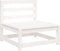 vidaXL - Tuinbank - zonder - armleuningen - 70x70x67 - cm - massief - grenenhout - wit