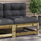 vidaXL - Tuinbank - zonder - armleuningen - met - kussens - hout