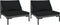 vidaXL - Tuinbanken - 2 - st - met - kussens - halfrond - poly - rattan