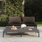 vidaXL - Tuinbanken - 2 - st - met - kussens - halfrond - poly - rattan