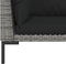 vidaXL - Tuinbanken - 2 - st - met - kussens - halfrond - poly - rattan