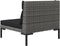 vidaXL - Tuinbanken - 2 - st - met - kussens - halfrond - poly - rattan