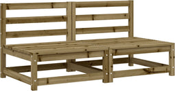 vidaXL - Tuinbanken - 2 - st - zonder - armleuning - 70x70x67 - cm - grenenhout