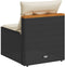 vidaXL - Tuinbanken - 2 - st - zonder - armleuning - met - kussens - poly - rattan - zwart