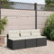vidaXL - Tuinbanken - 2 - st - zonder - armleuning - met - kussens - poly - rattan - zwart