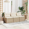 vidaXL - Tuinbanken - 2 - st - zonder - armleuning - met - kussens - poly - rattan - beige