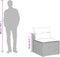 vidaXL - Tuinbanken - 2 - st - zonder - armleuning - met - kussens - poly - rattan - grijs