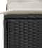 vidaXL - Tuinbanken - 2 - st - zonder - armleuning - met - kussens - poly - rattan - zwart