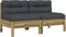 vidaXL - Tuinbanken - 2 - st - zonder - armleuningen - met - kussens - hout