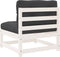 vidaXL - Tuinbanken - 2 - st - zonder - armleuningen - met - kussens - grenenhout - wit