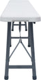 vidaXL - Tuinbanken - inklapbaar - 2 - st - 180 - cm - HDPE - wit