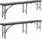 vidaXL - Tuinbanken - inklapbaar - 2 - st - 180 - cm - HDPE - zwart