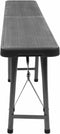 vidaXL - Tuinbanken - inklapbaar - 2 - st - 180 - cm - HDPE - zwart
