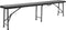 vidaXL - Tuinbanken - inklapbaar - 2 - st - 180 - cm - HDPE - zwart