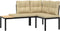 vidaXL - Tuinbanken - met - kussens - 2 - st - gepoedercoat - staal - zwart