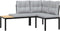 vidaXL - Tuinbanken - met - kussens - 2 - st - gepoedercoat - staal - zwart