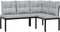 vidaXL - Tuinbanken - met - kussens - 2 - st - gepoedercoat - staal - zwart
