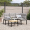 vidaXL - Tuinbanken - met - kussens - 2 - st - gepoedercoat - staal - zwart
