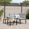 vidaXL - Tuinbanken - met - kussens - 2 - st - gepoedercoat - staal - zwart
