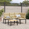 vidaXL - Tuinbanken - met - kussens - 2 - st - gepoedercoat - staal - zwart
