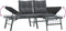 vidaXL - Tuinbanken - met - kussens - 2 - st - gepoedercoat - staal - zwart