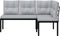 vidaXL - Tuinbanken - met - kussens - 2 - st - gepoedercoat - staal - zwart