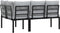 vidaXL - Tuinbanken - met - kussens - 2 - st - gepoedercoat - staal - zwart