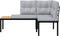 vidaXL - Tuinbanken - met - kussens - 2 - st - gepoedercoat - staal - zwart