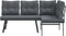 vidaXL - Tuinbanken - met - kussens - 2 - st - gepoedercoat - staal - zwart
