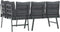 vidaXL - Tuinbanken - met - kussens - 2 - st - gepoedercoat - staal - zwart