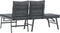 vidaXL - Tuinbanken - met - kussens - 2 - st - gepoedercoat - staal - zwart