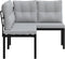 vidaXL - Tuinbanken - met - kussens - 2 - st - gepoedercoat - staal - zwart