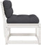 vidaXL - Tuinbanken - met - kussens - 2 - st - massief - grenenhout - wit