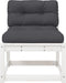 vidaXL - Tuinbanken - met - kussens - 2 - st - massief - grenenhout - wit