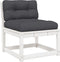 vidaXL - Tuinbanken - met - kussens - 2 - st - massief - grenenhout - wit
