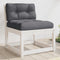 vidaXL - Tuinbanken - met - kussens - 2 - st - massief - grenenhout - wit