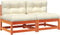 vidaXL - Tuinbanken - zonder - armleuning - kussens - 2 - st - grenenhout - wasbruin