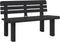 vidaXL - Tuinbankje - 110x52x71 - cm - polypropeen - antracietkleurig