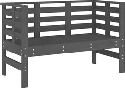 vidaXL - Tuinbankje - 111,5x53x71 - cm - massief - grenenhout - grijs