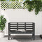 vidaXL - Tuinbankje - 111,5x53x71 - cm - massief - grenenhout - grijs