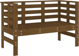vidaXL - Tuinbankje - 111,5x53x71 - cm - massief - grenenhout - honingbruin