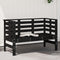 vidaXL - Tuinbankje - 111,5x53x71 - cm - massief - grenenhout - zwart