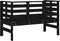 vidaXL - Tuinbankje - 111,5x53x71 - cm - massief - grenenhout - zwart