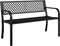 vidaXL - Tuinbankje - 119 - cm - staal - zwart