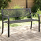 vidaXL - Tuinbankje - 119 - cm - staal - zwart