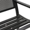 vidaXL - Tuinbankje - 119 - cm - staal - zwart