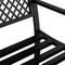 vidaXL - Tuinbankje - 119 - cm - staal - zwart