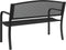 vidaXL - Tuinbankje - 119 - cm - staal - zwart