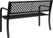vidaXL - Tuinbankje - 119 - cm - staal - zwart